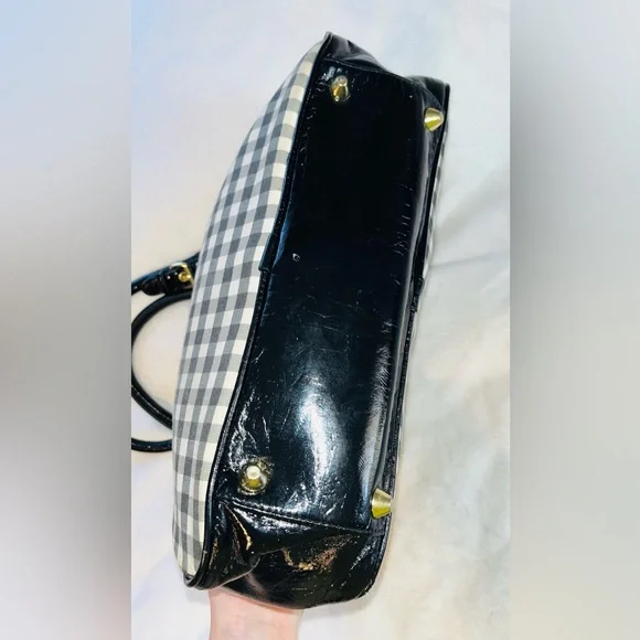 Betsey Johnson Black and White Checkered Handbag - Picture 4 of 13